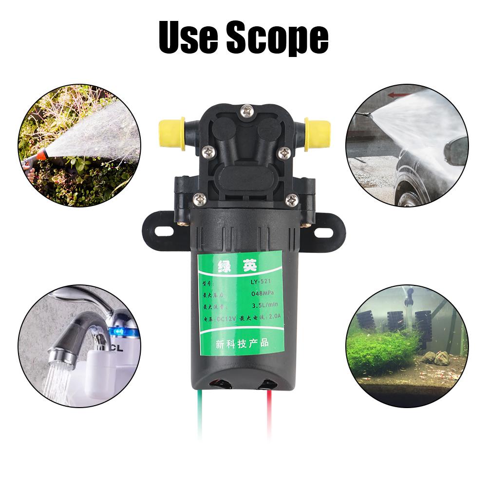 Сельскохозяйственный электрический водяной насос, прочный 3,5 л/мин, микромембранный распылитель воды высокого давления, автомойка, аксессуары для опрыскивателя DC12V