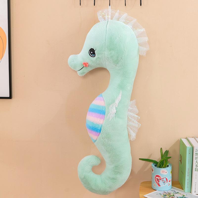 Cute Colorful Seahorse Cartoon Parent-child Seahorse Pregnant Woman Sleeping Pillow Aquarium Souvenir Holiday Gift