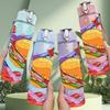 1PC Colorful Outer Space Planet 750ml Color Plastic Sports Water Bottle Leakproof Flip Straw Lid Suitable for Sports Office Home Use