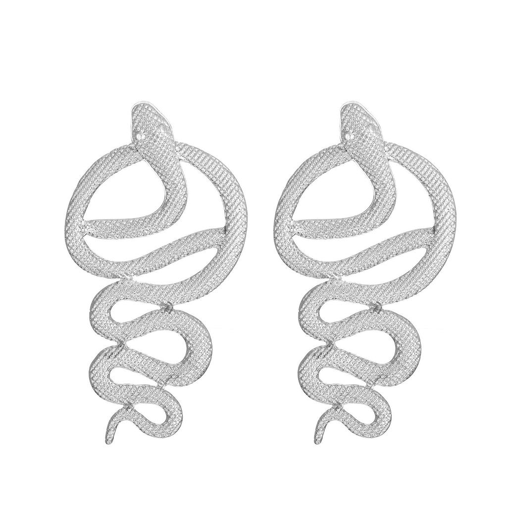 Преувеличенная индивидуальность в стиле панк, альтернативный змеиный стиль, модный показ, серьги из сплава в виде змеи для женщин