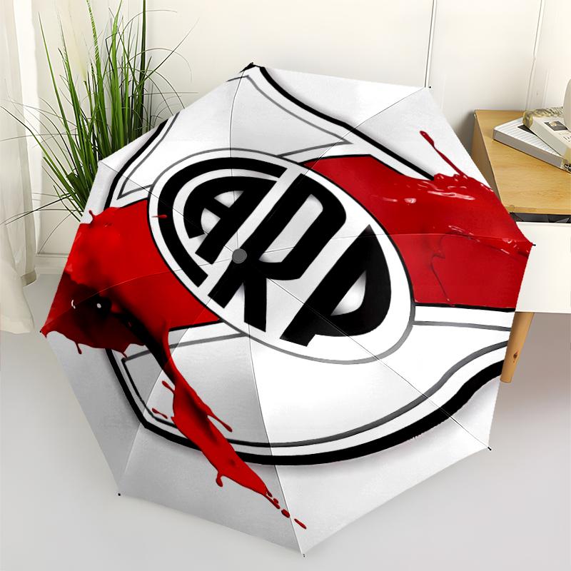 Feyenoord Rotterdam logo Print Automatic Umbrella, 8 Rib Iron Frame, Plastic Handle, Suitable for Outdoor Travel &Daily , Ideal Gift