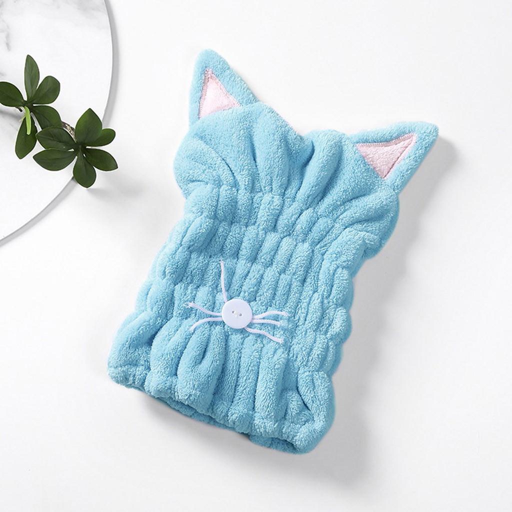 Полотенца для сушки волос, милое банное полотенце, ультрамягкая впитывающая шапочка для сушки волос