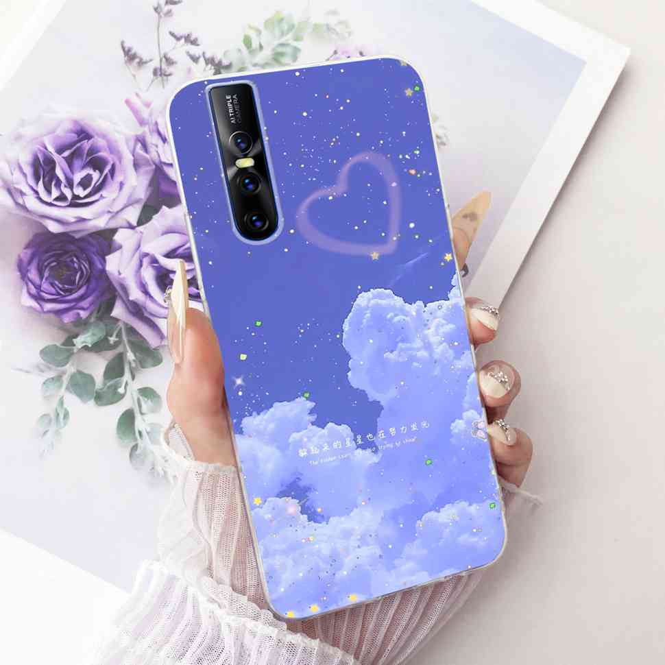 For Vivo V15 Pro Casing Soft Silicone Colorful Butterfly Cover For Vivo V 15 V15 VivoV15 Pro Fundas Capa Full Protective Case