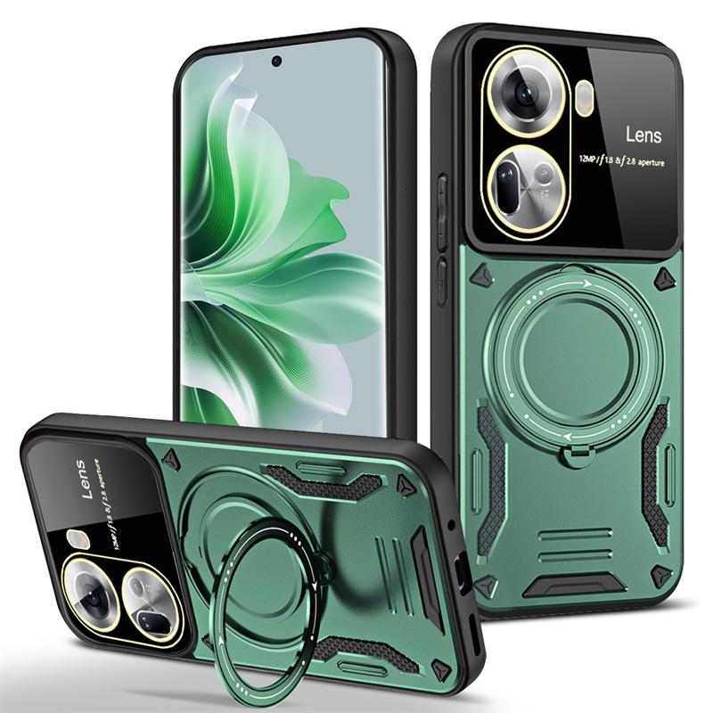 Для Oppo Reno 11 5g чехол CPH2599 противоударный подставка магнит кольцо бронированный телефон чехлы для Oppo Reno11 5G глобальный 6.7" задняя крышка