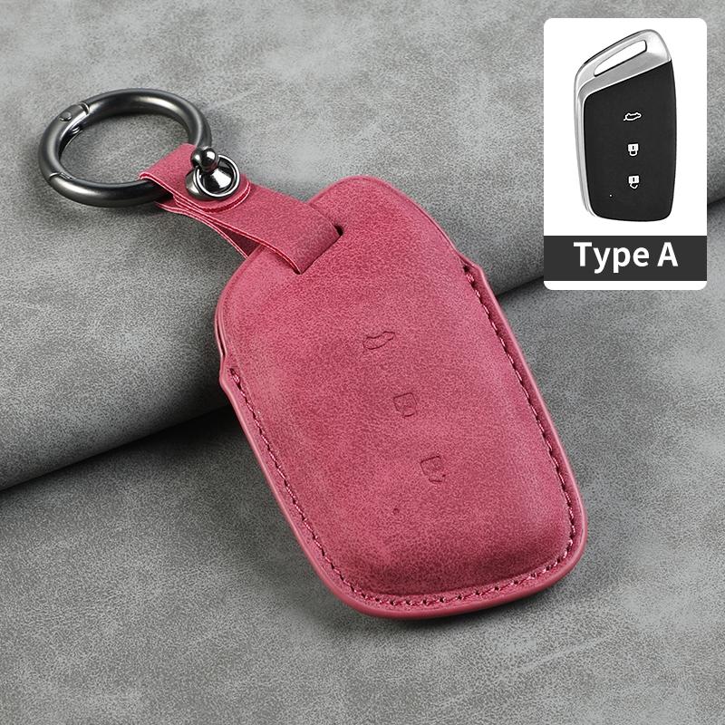 Leather Car Key Case Cover Shell For Baojun 560 Rs-5 530 630 310 E100 310W 510 730 360 Holder Fob Keychain Interior Accessories