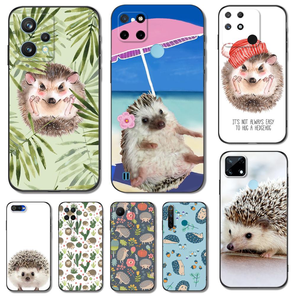 Черный чехол из ТПУ для Realme C3 C35 C20 C21 C21Y C25 C25Y C25S C11 2021 2020 чехол Hedgehog