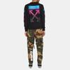 OFF WHITE Диагональный Градиентная Футболка с Длинным Рукавом OMBA025F181920051088