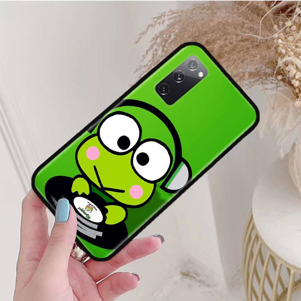 Black Case for iPhone 16 15 Plus 14 13 12 11 Pro 8 6 SE XR XS Max P30 Nova 5T Y5P Y6 Y7 Y8P Y9 Realme C30 C33 C31 L-23 Frog Keroppi