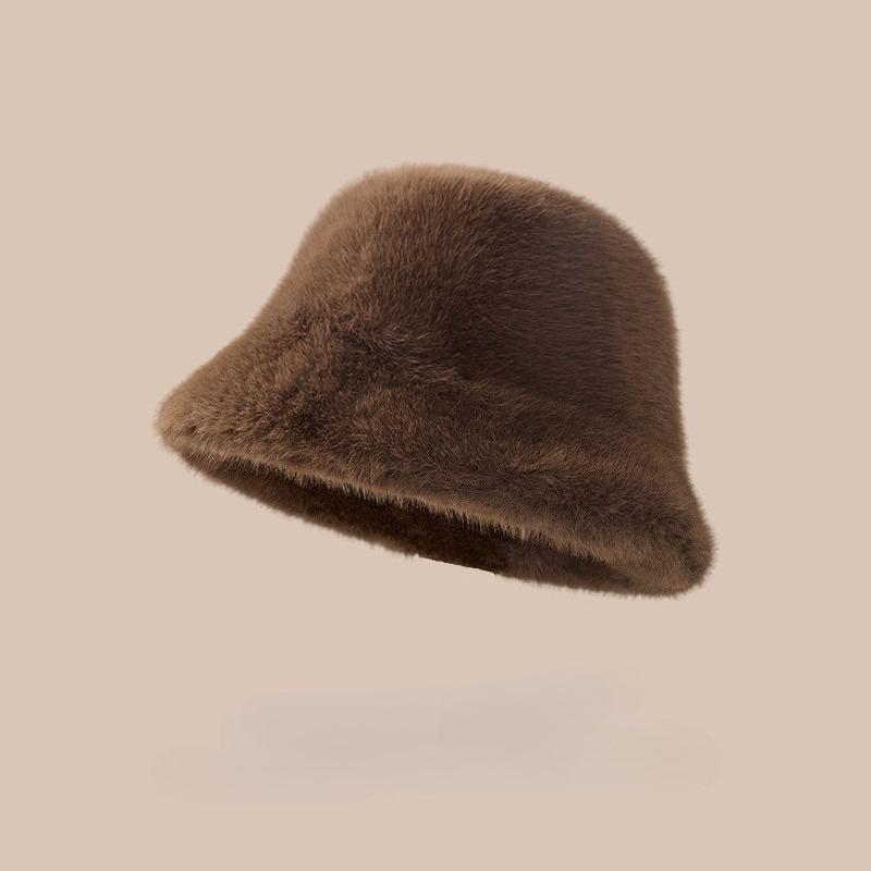 Корейский стиль, утолщенная для сохранения тепла, шляпа рыбака, женская модная однотонная, для большого обхвата головы, с защитой ушей, ветрозащитная, для сохранения тепла, шляпа-ведро