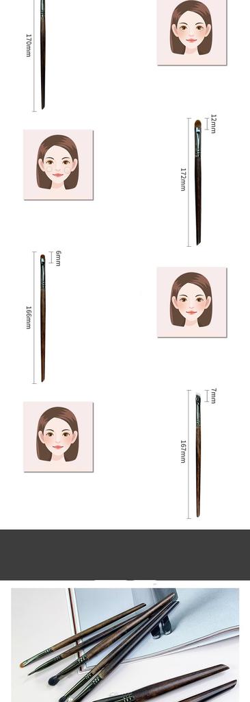 Натуральная козья шерсть Noble Кисть для макияжа Супер Мягкая Кисть для макияжа Набор из 10 Кистей для макияжа