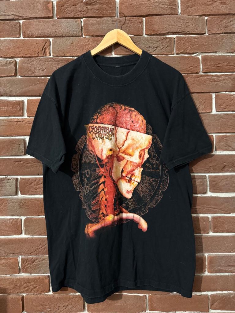 Редкая футболка Cannibal Corpse Skeleton Death Metal Band Tee 2000 года, размер L, черная, унисекс