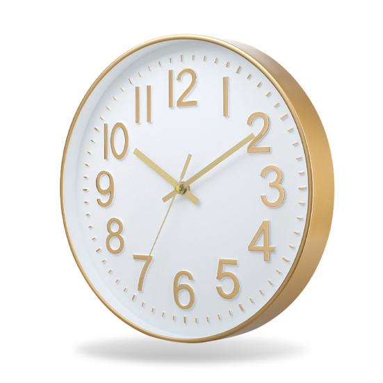 Wall Clock Large Numerals Design Easy-to-Read Battery Operated Modern Silent Non-Ticking Round Clock Wall Decoration