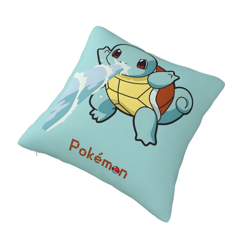 Custom Squirtles Anime Cushion Cover Play Game Soft Nordic Pillow Case