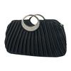 Party Large Clutch Wedding Large Pleated Satin Party Bag with Oval Handle Like a Crescent Clutch Bag [hotlips] Bag, Bag, Bag, Handbag, Women's, 3way,