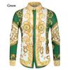 Men's Luxury Printed Dress Shirts Fashion Long Sleeve Silm Fit Designers Novelty Button-Down Fancy Shirts