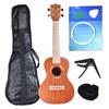 Yaotokaku Musical Instruments, Yaotokaku, Beginner, Concert Ukulele, 23-inch, Mahogany, with Accessories (Concert Brown)