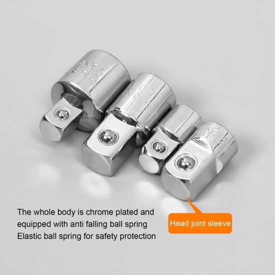 1/4inch 3/8inch 1/2inch Ratchet Wrench Adapter Anti-dropping Slot Corrosion-resistant Durable Professional Socket Converter Power Drill