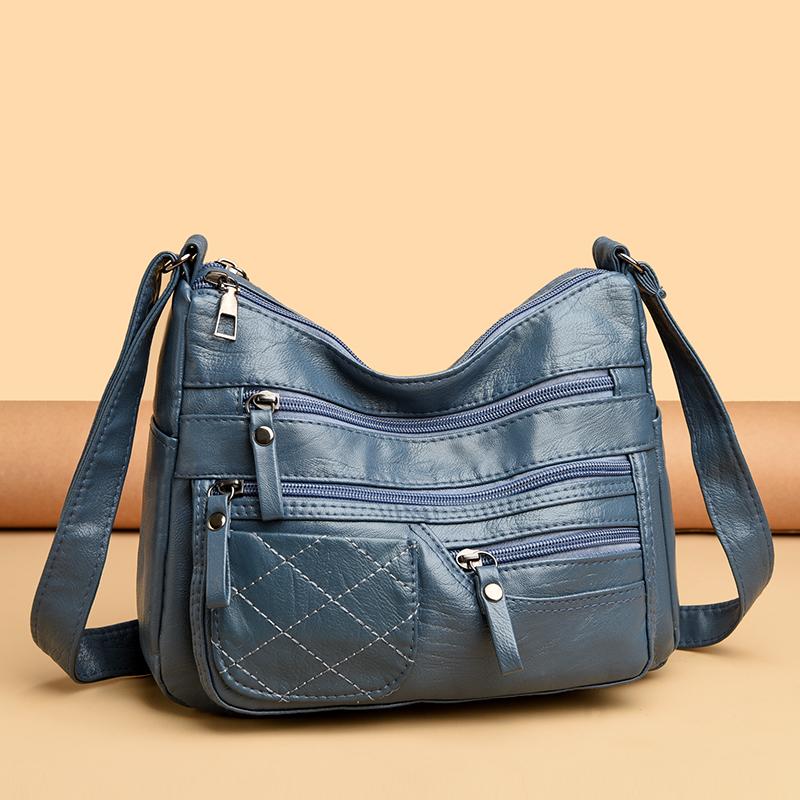 Большая вместительная сумка через плечо женская сумка через плечо многослойная ПУ сумка для мам среднего возраста