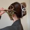 Новый большой французский стиль ацетатный зажим для захвата ретро сплав зажимы-акулы элегантный минималистичный головной убор затылок ложка заколка для вьющихся волос