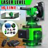 3D/4D 16 Line Laser Level Green Light Self-Leveling 360° Rotary Cross Auto Measurement Tool Remote Home Line New
