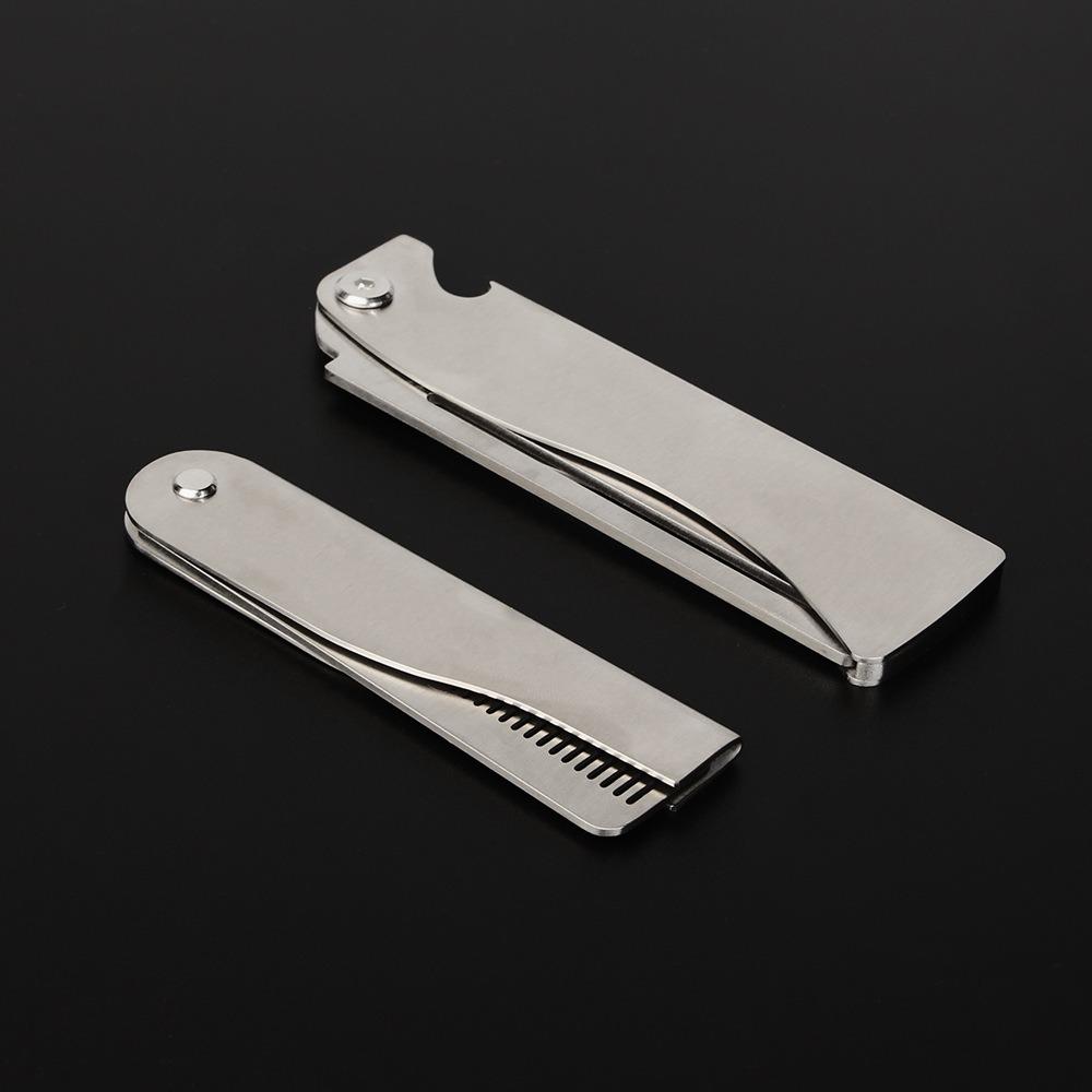 Beard Comb Folding Pocket Beard Combs Hairdressing Hair Styling Comb Portable Steel Combs Salon