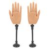 1 Pair Nail Training Practice Hand with 2Pcs Suction Stand Nail Tips for Tattoo Ring Display