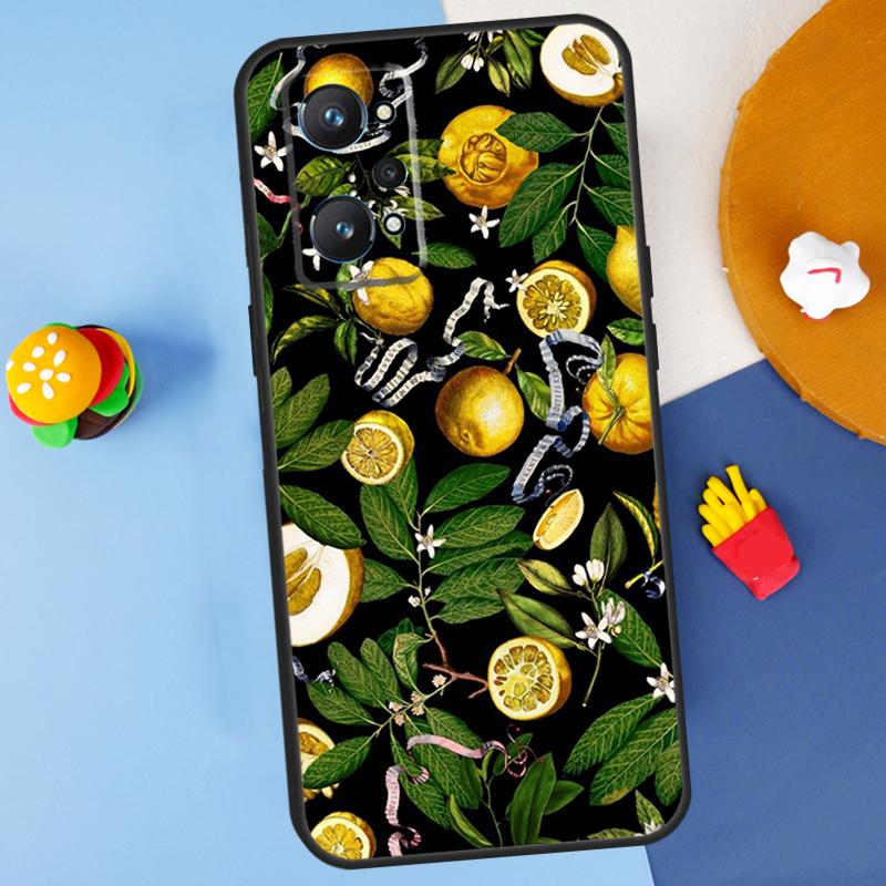 Tropical Summer Fruit Lemon For Realme 14 13 12 10 11 Pro Plus GT 6 6T 5 GT7 Pro C55 C51 C21Y C25S C67 C75 C53 C61 Case