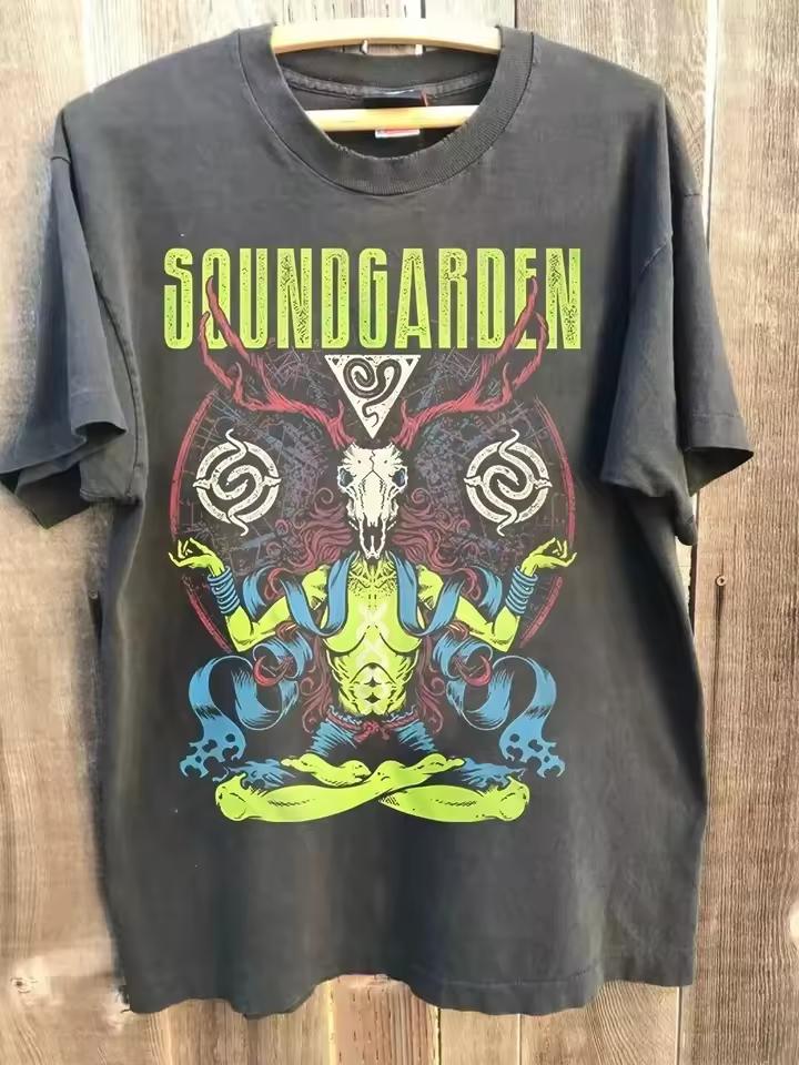 HOT! 90s Soundgarden Band Rock Unisex T-Shirt Charcoal Harajuku Graphic T shirts