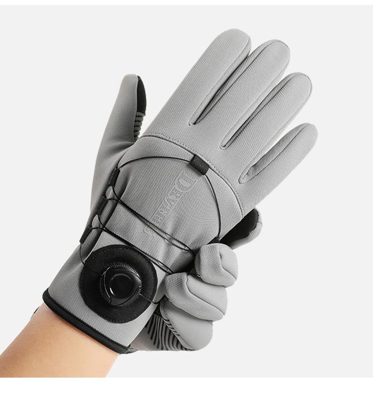 Unisex Polyester Full Finger Windproof Waterproof Touchscreen Winter Cycling Gloves for Outdoor Sports Running Skiing