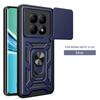 Чехол-подставка Funda для Xiaomi Redmi Note 15 Pro 5G 4G / Note15 Pro Plus 5G Чехол со шторкой для камеры Кольцо-подставка Ударопрочный Чехол Capa