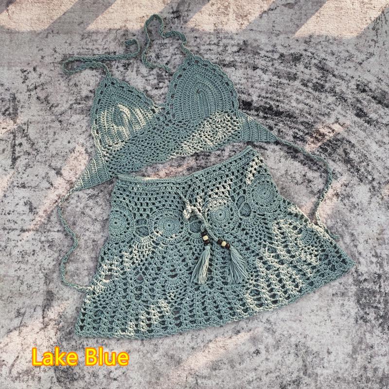 Handmade Crochet Bikini and Beach Dress Set (2/3-piece)