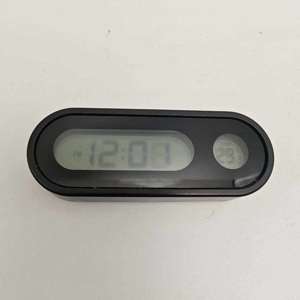 Автомобильный светящийся часы и термометр с креплением на воздуховод