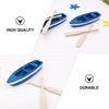 Home Decor 4 Sets Miniature Boat with Oars Resin Canoe Model Figurines Mini Nautical Ocean Beach Scene Ornament for DIY Micro Landscape Accessories