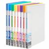 Plus Clear File Transparent Pocket File with Inner Paper A4 20 Pockets Color Mix 8 Books
