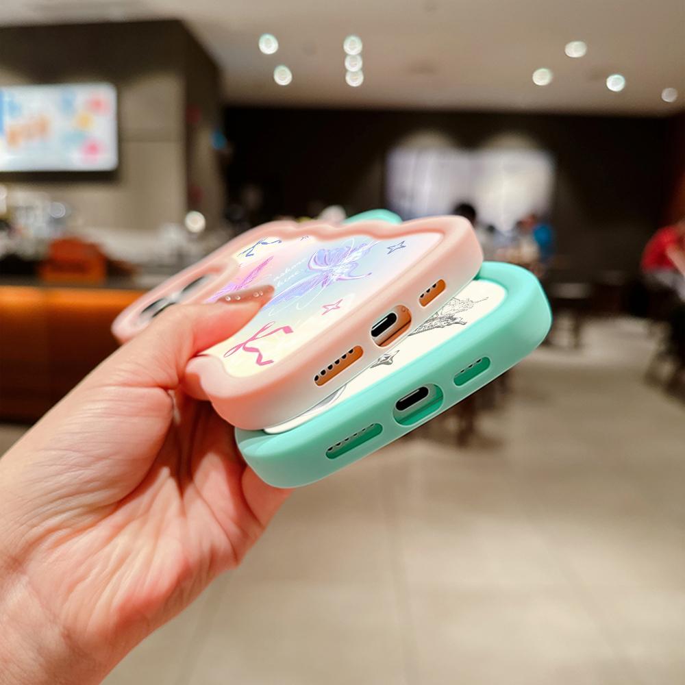 Мягкий чехол для телефона Macaron из ТПУ для Xiaomi Poco X3 X5 X6 M6 Redmi 13C Redmi Note 11 12 13 Pro 11s 12s, чехол Ae67 с бабочкой и цветком, милый мультяшный арт-дизайн