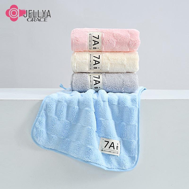Jieliya 7A Antibacterial Soft Absorbent Engraved Face Wash Towel