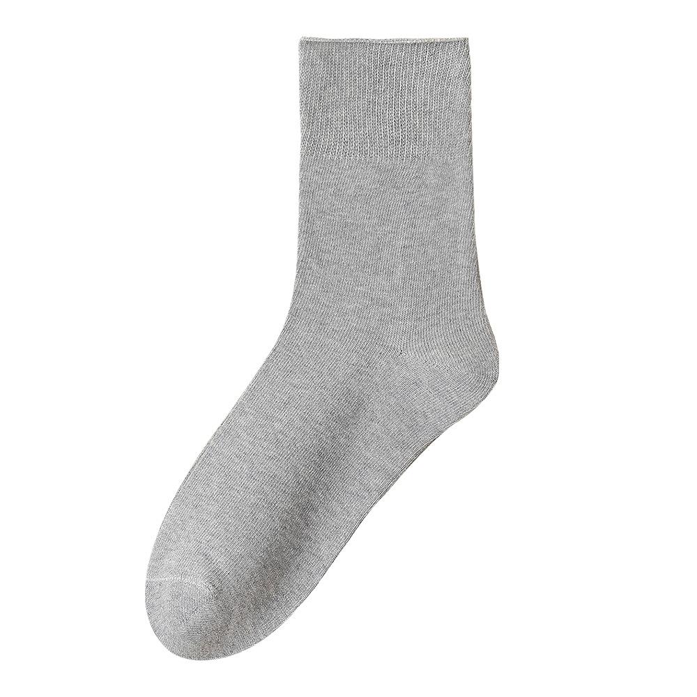 Men's Pure Cotton Comfortable Breathable Loose Mouth Antibacterial Elderly Tube Socks