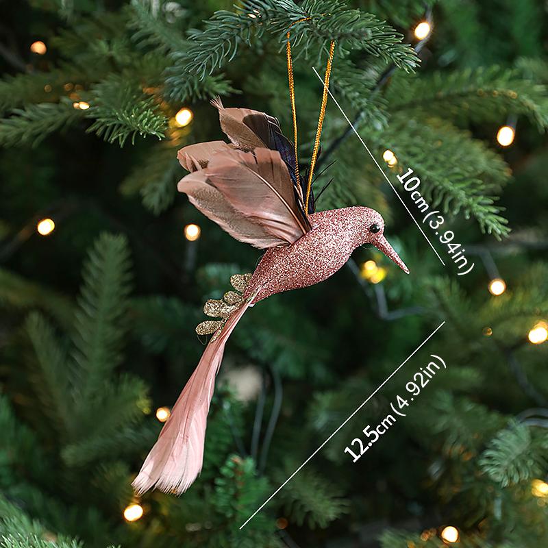 1 шт/2 шт рождественские птицы красочные елочные украшения подвеска реалистичные ручной работы
