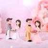 Bride Groom Lover Wedding Decoration Pvc Figure Craft Dollhouse Ornaments DIY Accessories Miniature Fairy Garden Decor