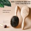 Boar Bristle Hair Brush Peine OAK Wood Comb Women Hair Styling Scalp Massage Hairbrush Salon De Beaute Barber Accessories