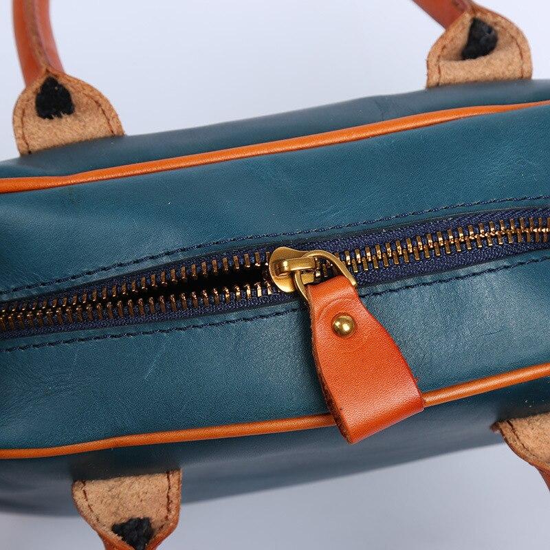 Johnature Повседневная женская сумка из натуральной кожи, универсальная ретро-сумка из натуральной мягкой яловой кожи, однотонные сумки на плечо