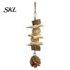 Bird Chew Toy Parrot Toy, Pine Cone Wooden Blocks Soft And Hard Enrichment Cage Accessories for Small Medium Parrots Foraging Biting Safe