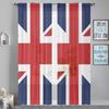 Herdesings Прозрачные тюлевые шторы с британским флагом, шифоновые драпировки, 2 панели, оконные шторы для гостиной, спальни, кухни, для украшения