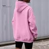 Women Fall Winter Hoodie Thick Hooded Long Sleeves with Big Pocket Plus Size Mid Length Solid Color Loose Elastic Cuffs Drawstring Sport Top