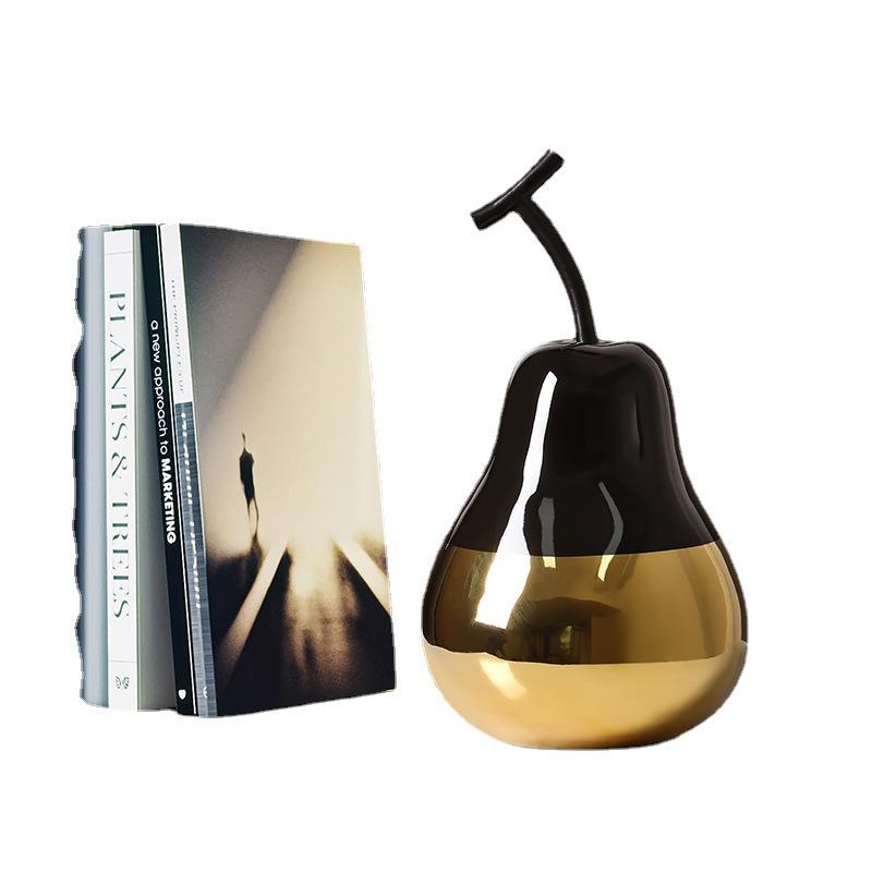 Металлические керамические украшения в виде фруктов и груш в скандинавском стиле, современная простая гостиная, модель винного шкафа, украшения для дома