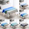 Beach Tablecloth Seaside Scenery Anti-fouling Waterproof Rectangular Kitchen Dining Table Home Decoration
