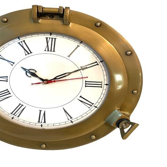 12" Настенные часы-иллюминатор/Часы в морском пляжном стиле/Декоративные настенные часы для дома и офиса