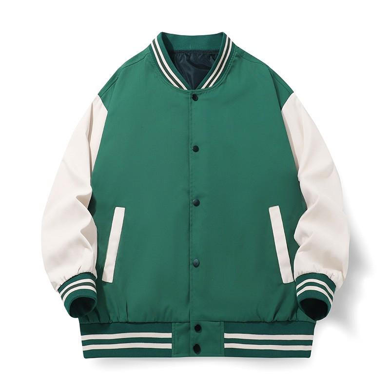 Mens Casual Baseball Jacket Lightweight Loose Fit Long Sleeve Stand Collar Sporty Hoodie Style