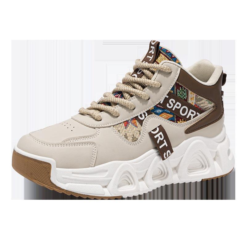 Men's Spring Thick-Soled Work Martin Boots, Unique Original High-Top Dad Trendy Sports Footwear For Students.