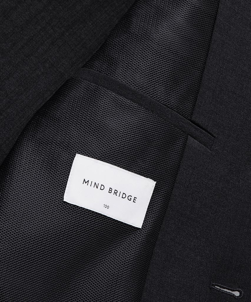 Mindbridge [Крутая] Черная пиджак-рубашка Regular Fit с модификацией